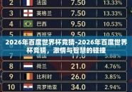 2026年百度世界杯竞猜-2026年百度世界杯竞猜，激情与智慧的碰撞