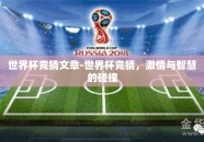 世界杯竞猜文章-世界杯竞猜，激情与智慧的碰撞