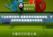 下注世界杯软件-探索世界杯观赛新体验，下注软件在足球盛宴中的角色