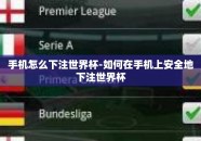 手机怎么下注世界杯-如何在手机上安全地下注世界杯