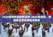 2026世界杯竞猜冠亚军-2026世界杯，竞猜冠亚军的激情与预测