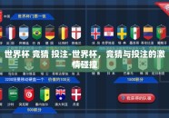 世界杯 竞猜 投注-世界杯，竞猜与投注的激情碰撞