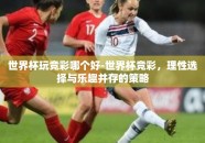 世界杯玩竞彩哪个好-世界杯竞彩，理性选择与乐趣并存的策略