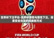 世界杯下注平台-世界杯激情与理性下注，探索安全合法的观赛新方式