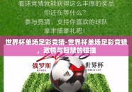 世界杯单场足彩竞猜-世界杯单场足彩竞猜，激情与智慧的碰撞