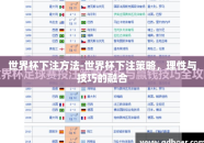 世界杯下注方法-世界杯下注策略，理性与技巧的融合