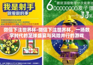 微信下注世界杯-微信下注世界杯，一场数字时代的足球盛宴与风险并行的游戏