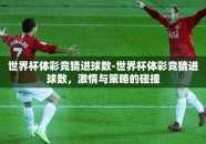 世界杯体彩竞猜进球数-世界杯体彩竞猜进球数，激情与策略的碰撞