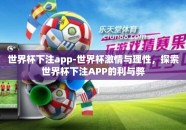 世界杯下注app-世界杯激情与理性，探索世界杯下注APP的利与弊