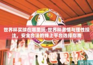 世界杯买球在哪里玩-世界杯激情与理性投注，安全合法的线上平台选择指南
