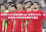 世界杯2026足球竞猜app-世界杯2026，足球竞猜APP的未来展望与挑战