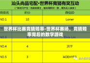 世界杯比赛竞猜赔率-世界杯赛场，竞猜赔率背后的数字游戏