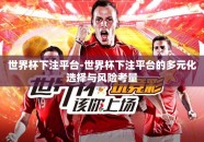 世界杯下注平台-世界杯下注平台的多元化选择与风险考量