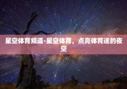 星空体育频道-星空体育，点亮体育迷的夜空