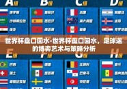 世界杯盘口回水-世界杯盘口回水，足球迷的博弈艺术与策略分析