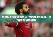 世界杯4强竞猜怎么玩-世界杯4强竞猜，激情与智慧的碰撞