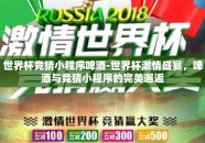 世界杯竞猜小程序啤酒-世界杯激情盛宴，啤酒与竞猜小程序的完美邂逅
