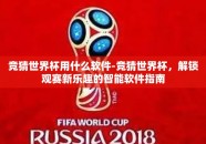 竞猜世界杯用什么软件-竞猜世界杯，解锁观赛新乐趣的智能软件指南