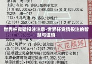 世界杯竞猜投注注意-世界杯竞猜投注的智慧与谨慎