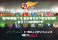 世界杯微信下注-世界杯热潮下的理性观赛，微信下注的利弊分析