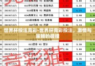 世界杯投注竞彩-世界杯竞彩投注，激情与策略的碰撞