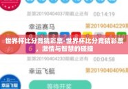 世界杯比分竞猜彩票-世界杯比分竞猜彩票，激情与智慧的碰撞