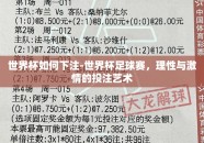 世界杯如何下注-世界杯足球赛，理性与激情的投注艺术