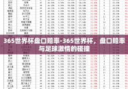 365世界杯盘口赔率-365世界杯，盘口赔率与足球激情的碰撞