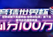 世界杯线下竞猜平台-世界杯狂欢，线下竞猜平台的激情碰撞