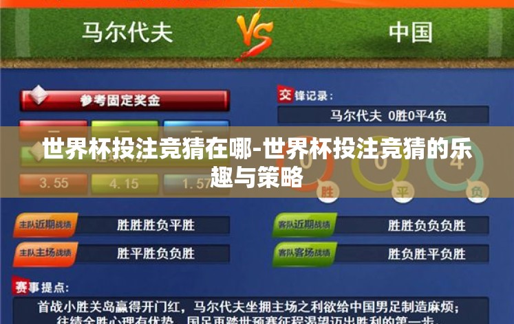 世界杯投注竞猜在哪-世界杯投注竞猜的乐趣与策略