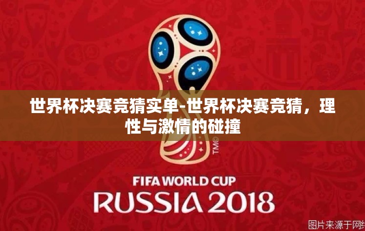 世界杯决赛竞猜实单-世界杯决赛竞猜，理性与激情的碰撞
