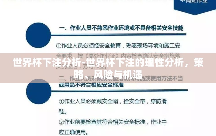 世界杯下注分析-世界杯下注的理性分析，策略、风险与机遇