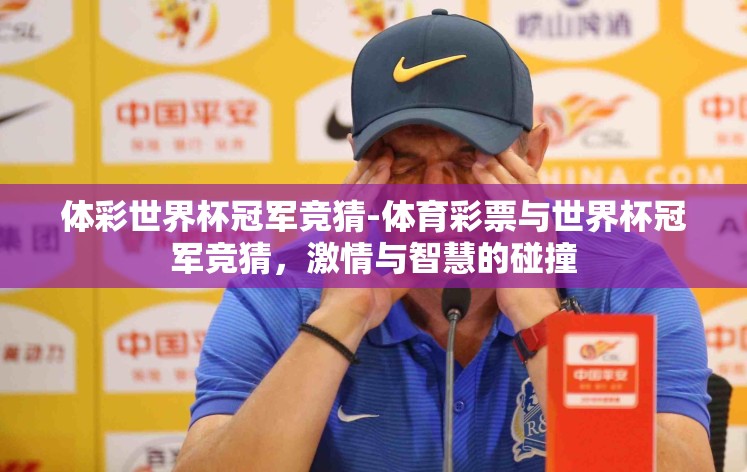 体彩世界杯冠军竞猜-体育彩票与世界杯冠军竞猜，激情与智慧的碰撞
