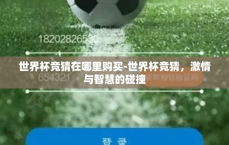 世界杯竞猜在哪里购买-世界杯竞猜，激情与智慧的碰撞