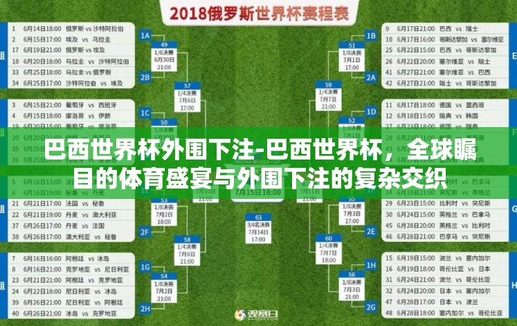 巴西世界杯外围下注-巴西世界杯,全球瞩目的体育盛宴与外围下注的复杂交织 巴西世界杯外围下注-巴西世界杯,全球瞩目的体育盛宴与外围下注的复杂交织