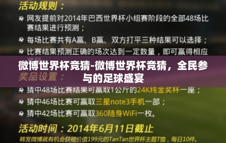 微博世界杯竞猜-微博世界杯竞猜,全民参与的足球盛宴 微博世界杯竞猜-微博世界杯竞猜,全民参与的足球盛宴