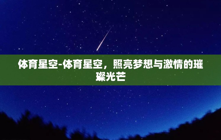 体育星空-体育星空,照亮梦想与激情的璀璨光芒 体育星空-体育星空,照亮梦想与激情的璀璨光芒