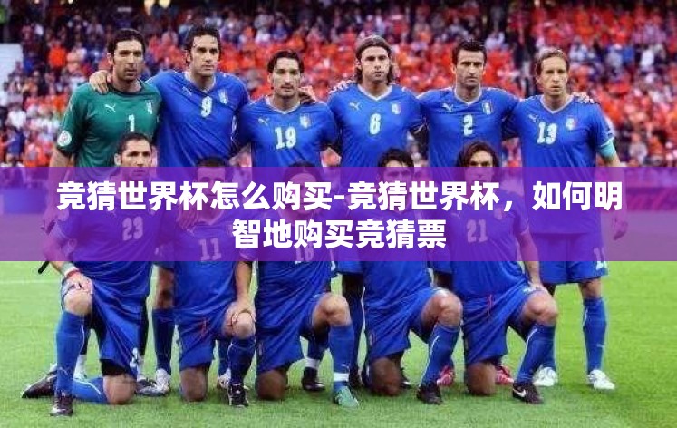 竞猜世界杯怎么购买-竞猜世界杯，如何明智地购买竞猜票