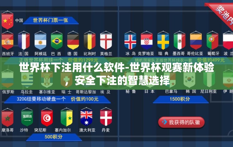 世界杯下注用什么软件-世界杯观赛新体验，安全下注的智慧选择