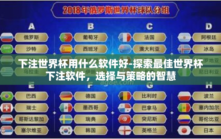 下注世界杯用什么软件好-探索最佳世界杯下注软件，选择与策略的智慧