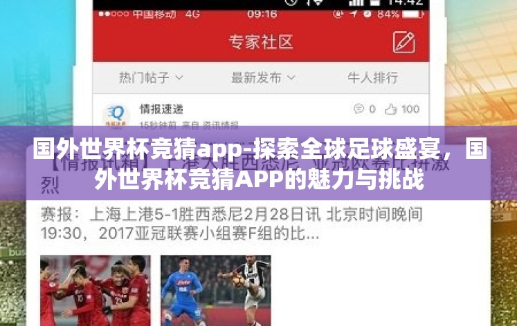 国外世界杯竞猜app-探索全球足球盛宴，国外世界杯竞猜APP的魅力与挑战