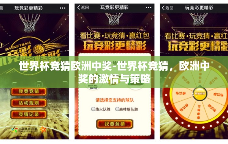 世界杯竞猜欧洲中奖-世界杯竞猜，欧洲中奖的激情与策略