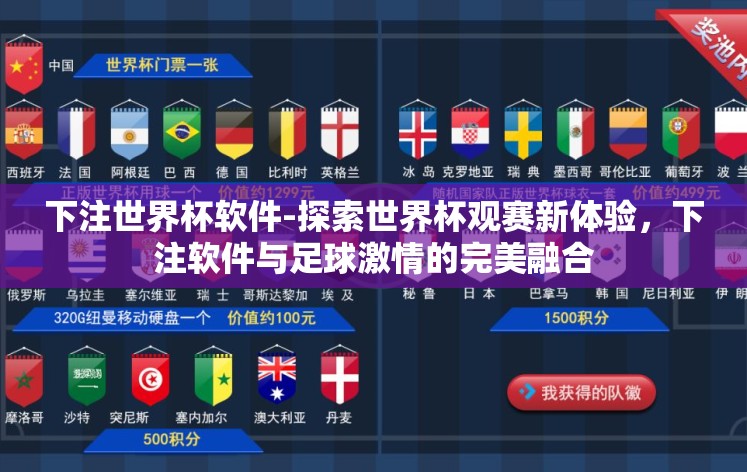 下注世界杯软件-探索世界杯观赛新体验，下注软件与足球激情的完美融合