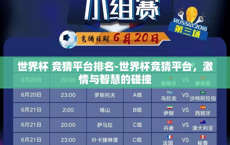 世界杯 竞猜平台排名-世界杯竞猜平台，激情与智慧的碰撞
