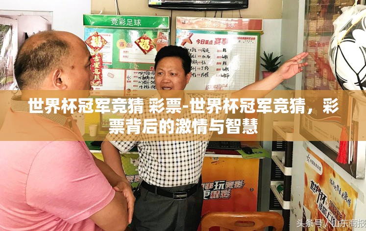 世界杯冠军竞猜 彩票-世界杯冠军竞猜，彩票背后的激情与智慧